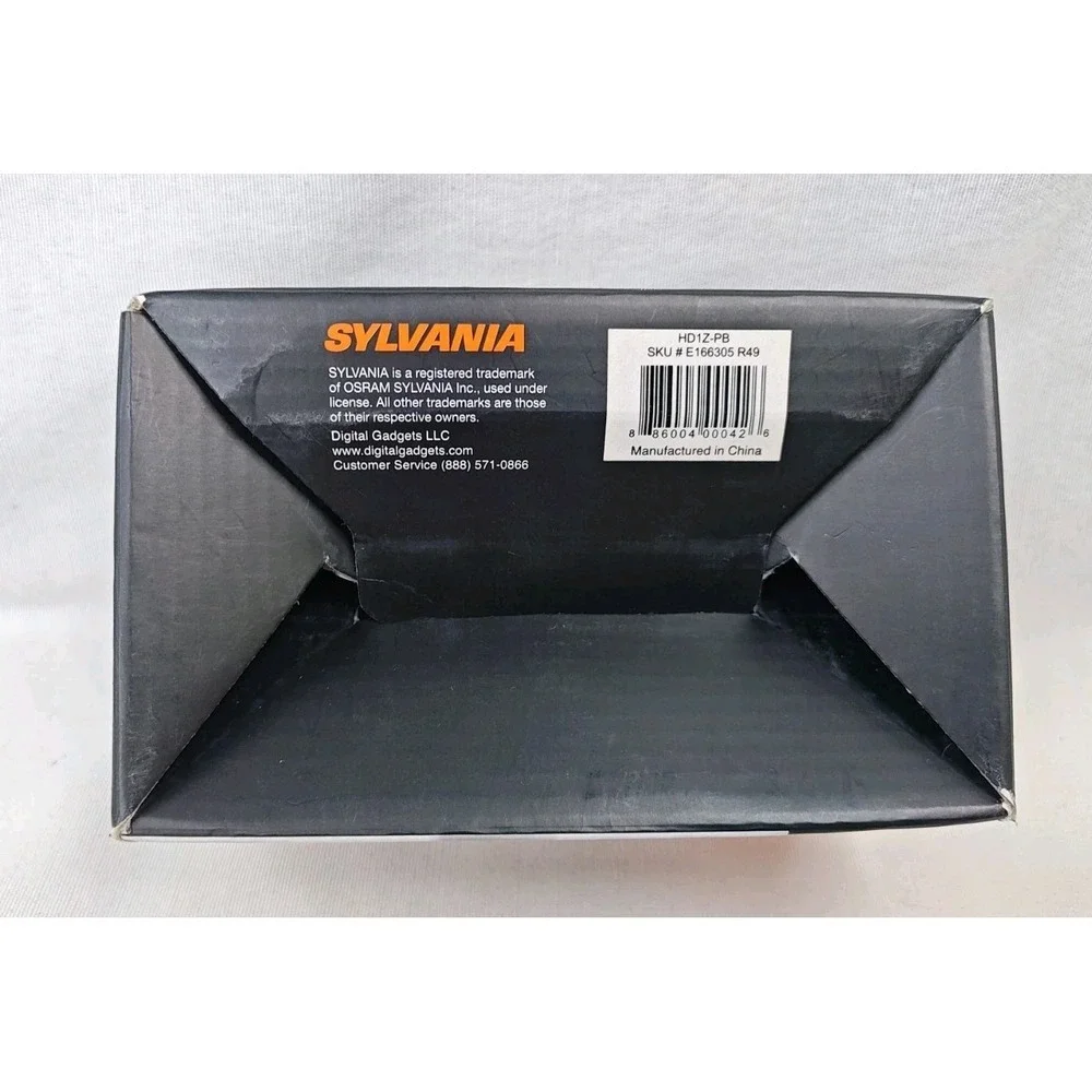 Sylvania HD1Z HD Digital Video Camera Camcorder Blue 720p Y2K Digicam Tested Box